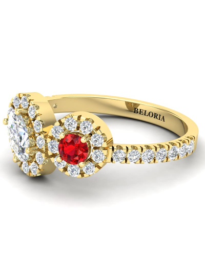 Bague toi et moi ovale or jaune
