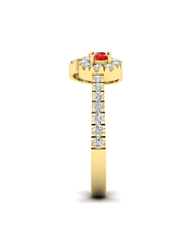 Bague toi et moi ovale or jaune