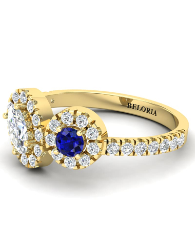 Bague toi et moi ovale or jaune
