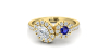 Bague toi et moi ovale or jaune