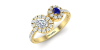 Bague toi et moi ovale or jaune