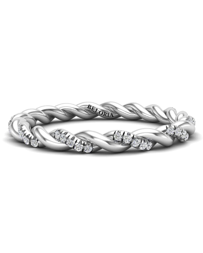 Alliance tour complet en or blanc