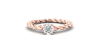 solitaire diamant simple en or rose
