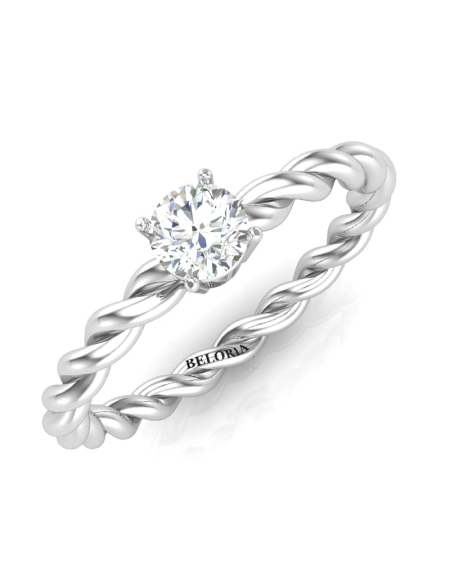 solitaire diamant simple en or jaune 2