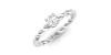solitaire diamant simple en or blanc