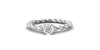 solitaire diamant simple en or blanc