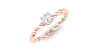 solitaire diamant simple en or rose