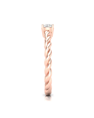 solitaire diamant simple en or rose