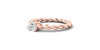 solitaire diamant simple en or rose