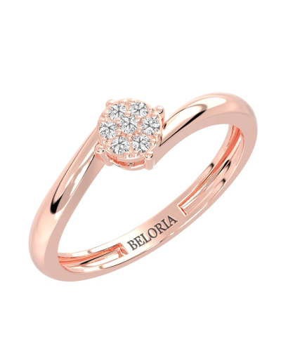 solitaire diamant en or rose