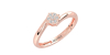 solitaire diamant en or rose