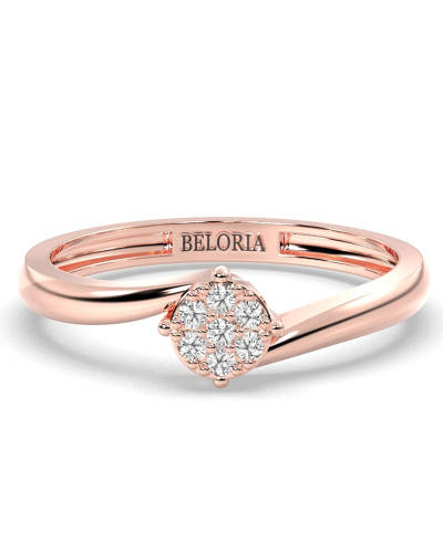 solitaire diamant en or rose