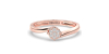 solitaire diamant en or rose