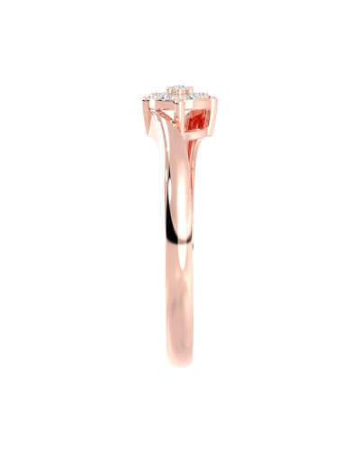 solitaire diamant en or rose