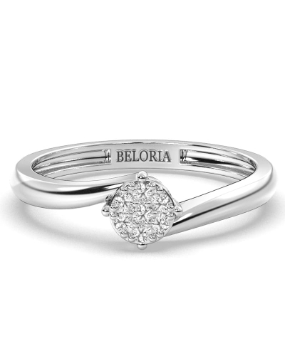 solitaire diamant en or blanc
