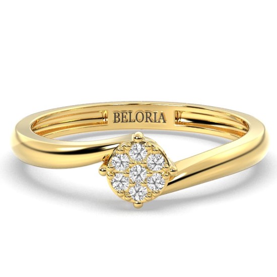solitaire diamant en or jaune