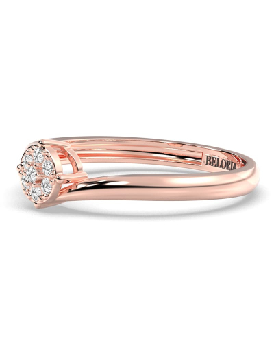solitaire diamant en or rose