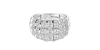 Bague imposante diamants princesse & ronds