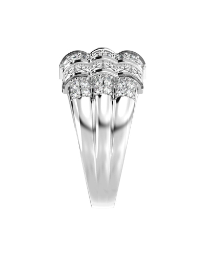Bague imposante diamants princesse & ronds