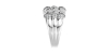 Bague imposante diamants princesse & ronds