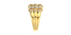 Bague imposante diamants princesse & ronds