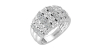 Bague imposante diamants princesse & ronds