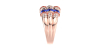 bague large saphir & diamants