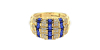 bague large saphir & diamants