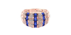 bague large saphir & diamants