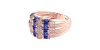 bague large saphir & diamants
