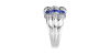 bague large saphir & diamants