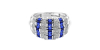 bague large saphir & diamants