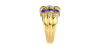 bague large saphir & diamants