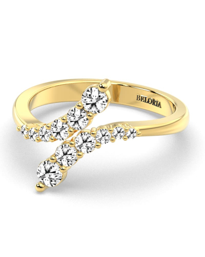 Bague croisé diamants ronds