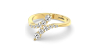 Bague croisé diamants ronds