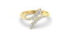Bague croisé diamants ronds