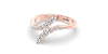 Bague croisé diamants ronds