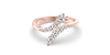 Bague croisé diamants ronds