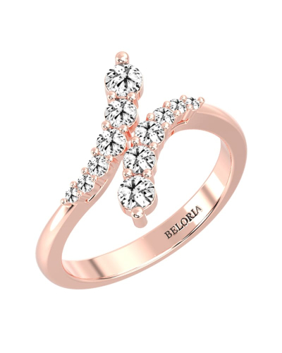 Bague croisé diamants ronds