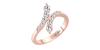 Bague croisé diamants ronds