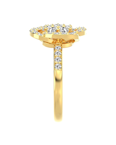 solitaire rose en or jaune
