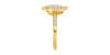solitaire rose en or jaune