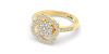 solitaire rose en or jaune
