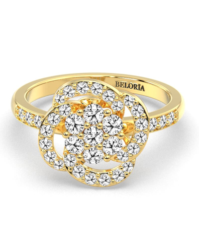 solitaire rose en or jaune