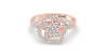 solitaire rose en or blanc