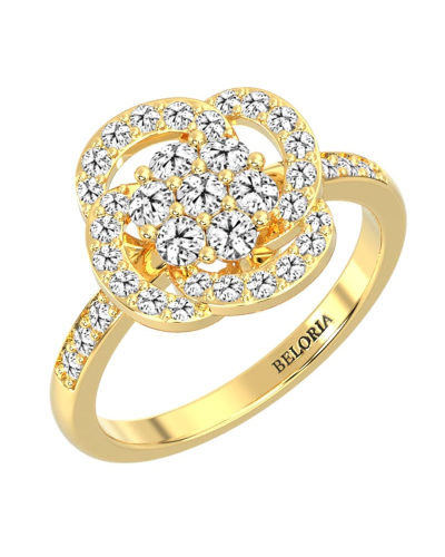 solitaire rose en or jaune