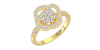 solitaire rose en or jaune