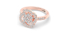 solitaire rose en or blanc