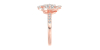 solitaire rose en or blanc