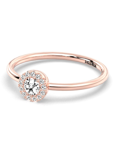 Bague en or rose 18carats et diamants